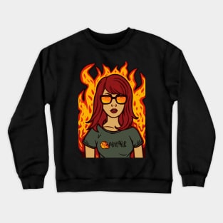 Daria on Fire Crewneck Sweatshirt